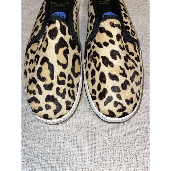Keds For Kate Spade Women’s Comfort Slides Size 6.5 M Leopard Print Leather NWOB - Picture 7 of 12